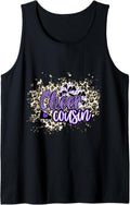 Cheer Cousin Shirt Megaphone Purple Leopard Cheetah Print Tank Top Tank Top Streetwear Style Fan Favorite