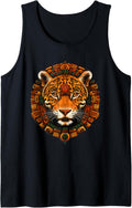 Mexican Mythology Cheetah Native Mexican Pride Mayan Aztec Tank Top Tank Top Premium Print Fan Favorite