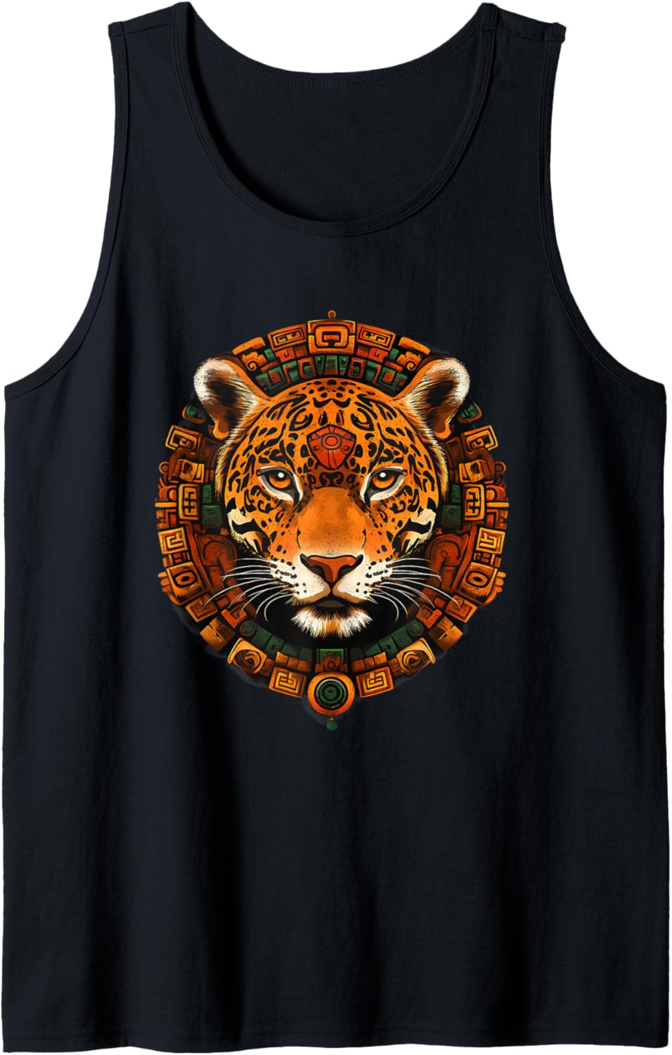 Mexican Mythology Cheetah Native Mexican Pride Mayan Aztec Tank Top Tank Top Premium Print Fan Favorite