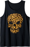 Cool Leopard Print Skull Funny Animal Skin Head Bone Gift Tank Top Tank Top Viral TikTok Find Gift Ready