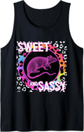 Cute Mouse 90s Nostalgia Rainbow Leopard Print Tropical Tank Top Tank Top Streetwear Style Best Seller Look