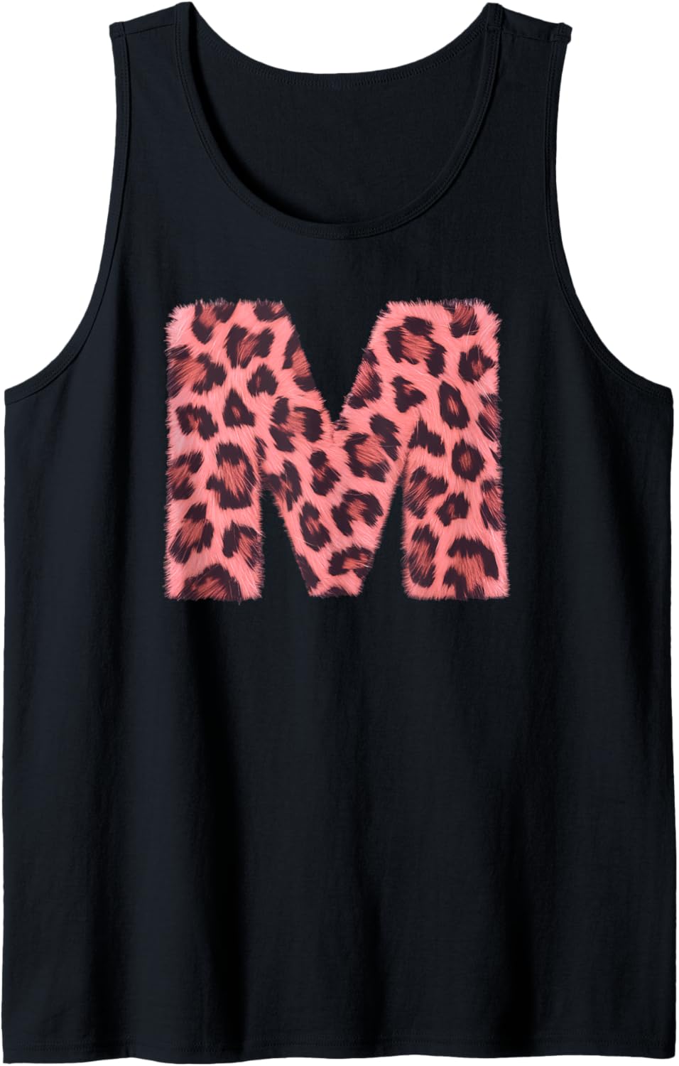 Letter M Cheetah Leopard Print Pink Initial Zebra Matching Tank Top Tank Top Trending US Best Seller Look
