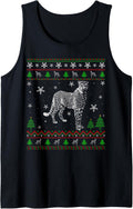 Ugly Christmas Sweater for Cheetah Lovers Funny Ugly Tank Top Sweater Streetwear Style Fan Favorite