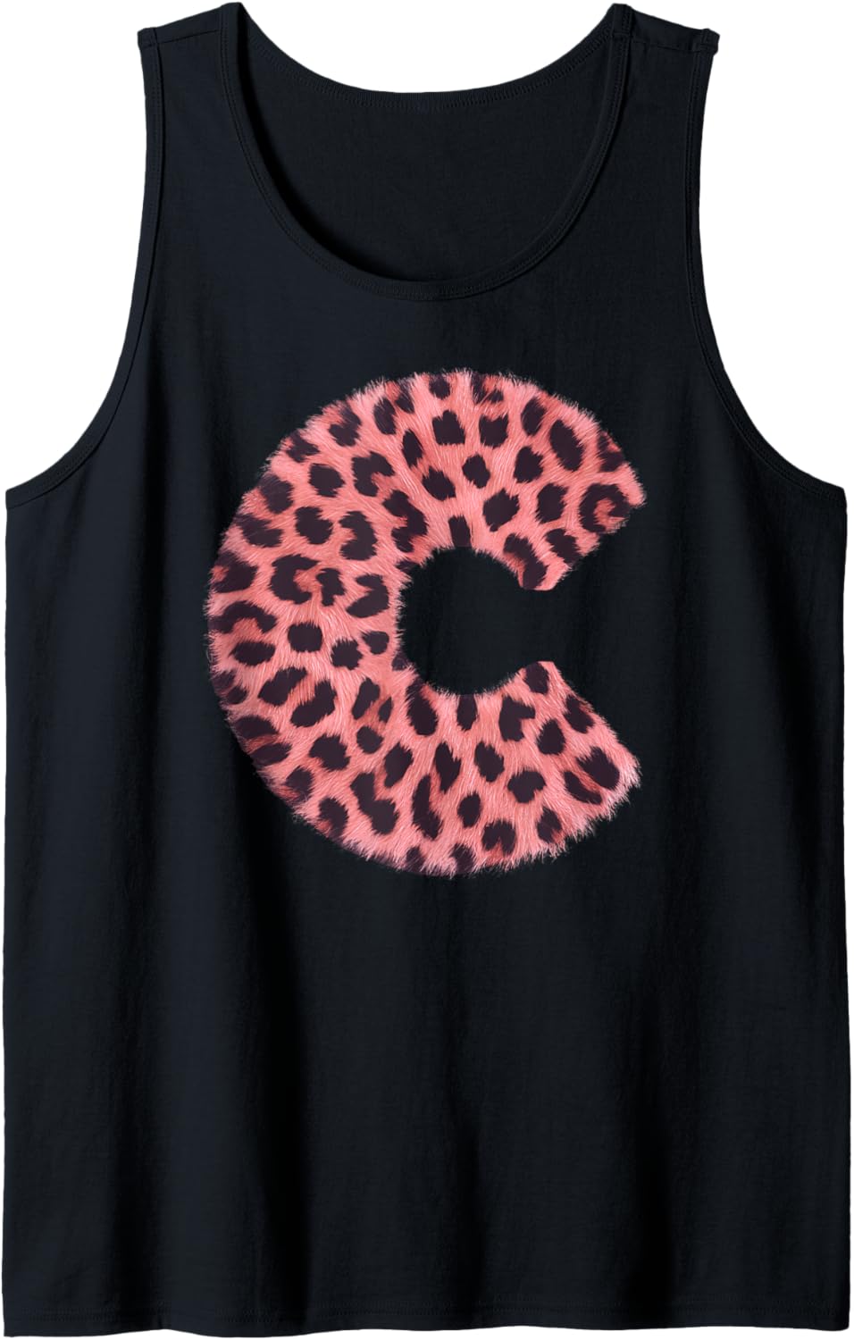 Letter C Cheetah Leopard Print Pink Initial Zebra Matching Tank Top Tank Top Viral TikTok Find Gift Ready