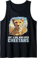 Just a Girl who loves Cheetahs Cheetah Tank Top Tank Top Viral TikTok Find Hot Right Now
