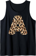 Letter A Cheetah Leopard Initial Print Name Zebra Matching Tank Top Tank Top Premium Print Best Seller Look
