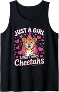 Mens Just A Girl Who Loves Cheetahs Funny Cheetah Lover Girls Tank Top Tank Top Streetwear Style Fan Favorite