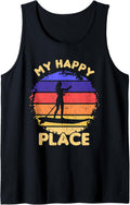 Water Sports My Happy Place Stand Up Paddle Board SUP Girl Tank Top Apparel | Bestseller Style | Top Rated Comfort