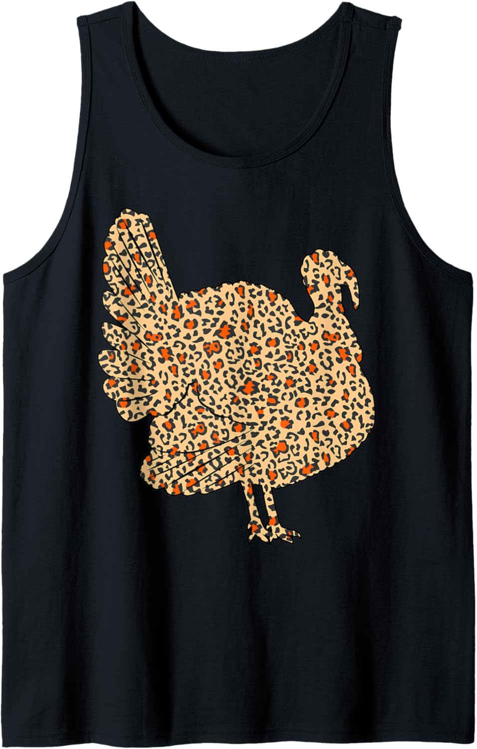 Leopard or Cheetah Print Turkey Thanksgiving Design Tank Top Tank Top Viral TikTok Find Fan Favorite