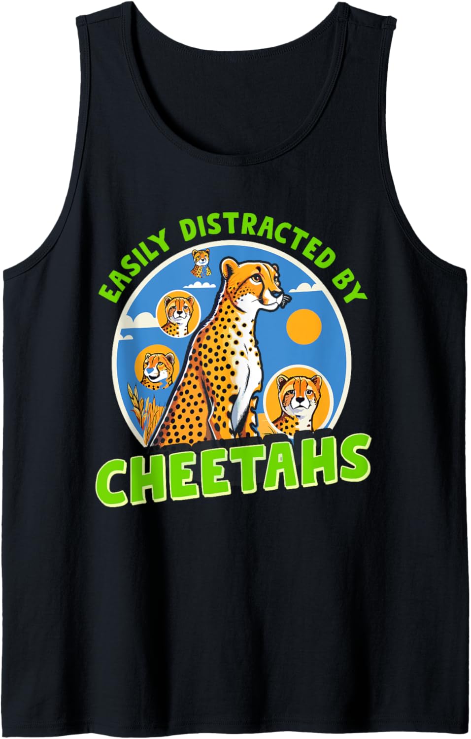 Easily Distracted By Cheetahs Tank Top Tank Top Premium Print Fan Favorite