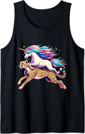 Unicorn Riding Cheetah Boys Girls Men Women Kids Rainbow Tank Top Tank Top Streetwear Style Fan Favorite