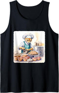 Baker Cheetah Making Muffins Cheetah Baker Making Muffins Tank Top Tank Top Comfort Fit Best Seller Look