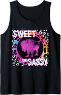 Cute Buffalo 90s Nostalgia Rainbow Leopard Print Tropical Tank Top Tank Top Streetwear Style Gift Ready