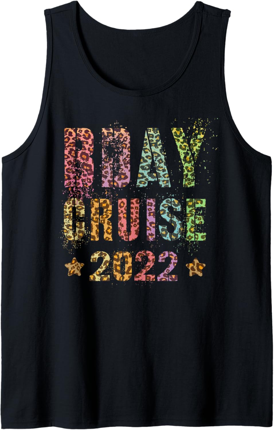 Vintage BDAY CRUISE 2022 Leopard Print Summer Trip Tank Top Tank Top High Search Demand Fan Favorite