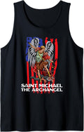 American Flag Saint Michael The Archangel Catholic Tank Top Tank Top | US Best Seller