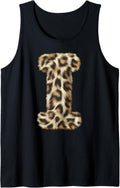 Letter I Cheetah Leopard Initial Print Name Zebra Matching Tank Top Tank Top Comfort Fit Everyday Wear