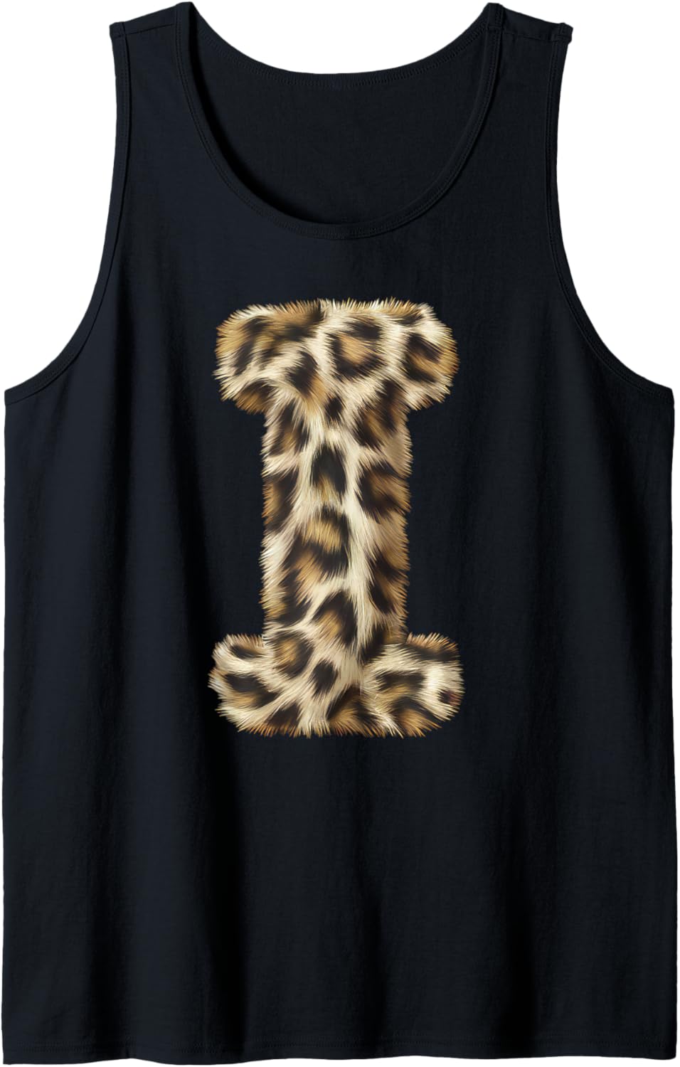 Letter I Cheetah Leopard Initial Print Name Zebra Matching Tank Top Tank Top Comfort Fit Everyday Wear