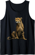 Cute Cheetah Lover Illustration Wild Cat Love Tank Top Tank Top Premium Print US Top Pick