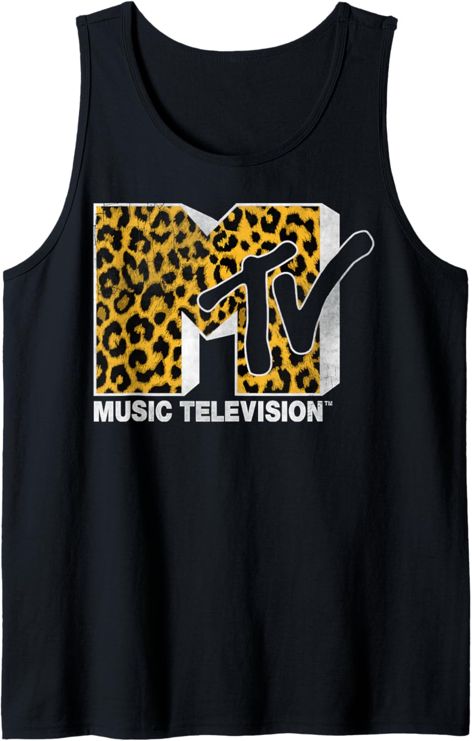 MTV Logo Cheetah Print Tank Top Tank Top Trending US Fan Favorite