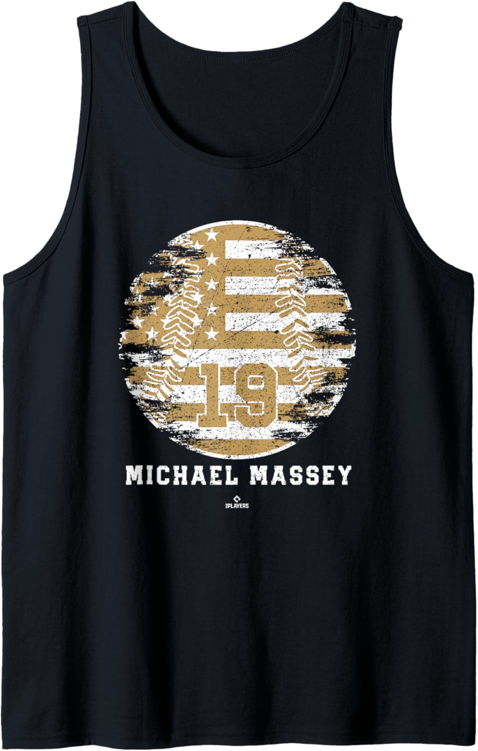 Vintage Baseball Flag Michael Massey Kansas City MLBPA Tank Top Tank Top | Premium Quality