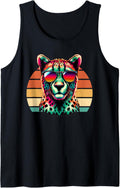 Pop Art Sunglasses Cheetah Lover Wildlife Safari Cheetahs Tank Top Tank Top Premium Print Everyday Wear