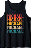 Michael First Name Shirt Vintage Michael Name Tank Top Tank Top | US Best Seller