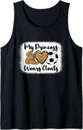 My Princess Wears Cleats Soccer Mom Football Mom Leopard Tank Top Tank Top Viral TikTok Find Gift Ready