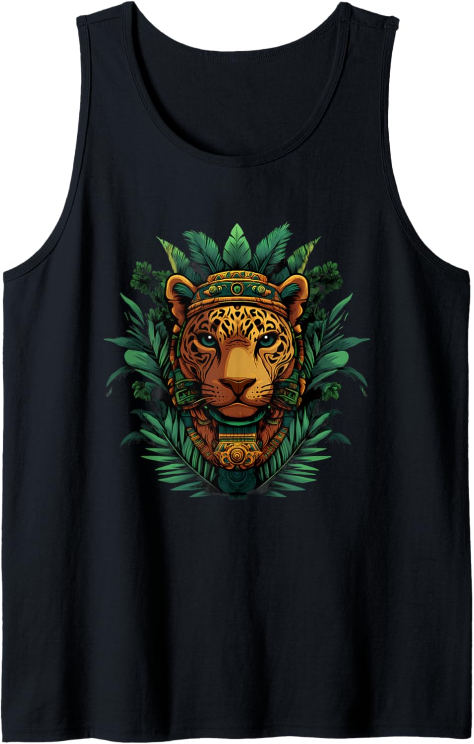 Aztec Cheetah Mexican Mythology Native Mexican Pride Mayan Tank Top Tank Top Premium Print Fan Favorite