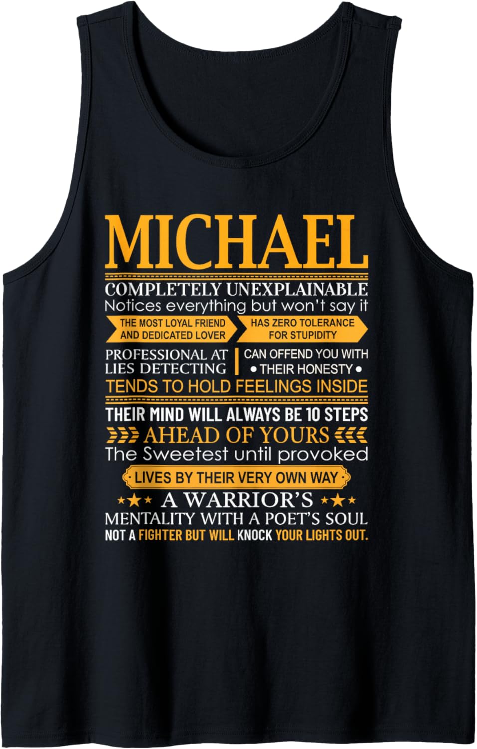 Michael First Name Shirt - Personalized Name Michael Tank Top Tank Top | Perfect Gift Idea