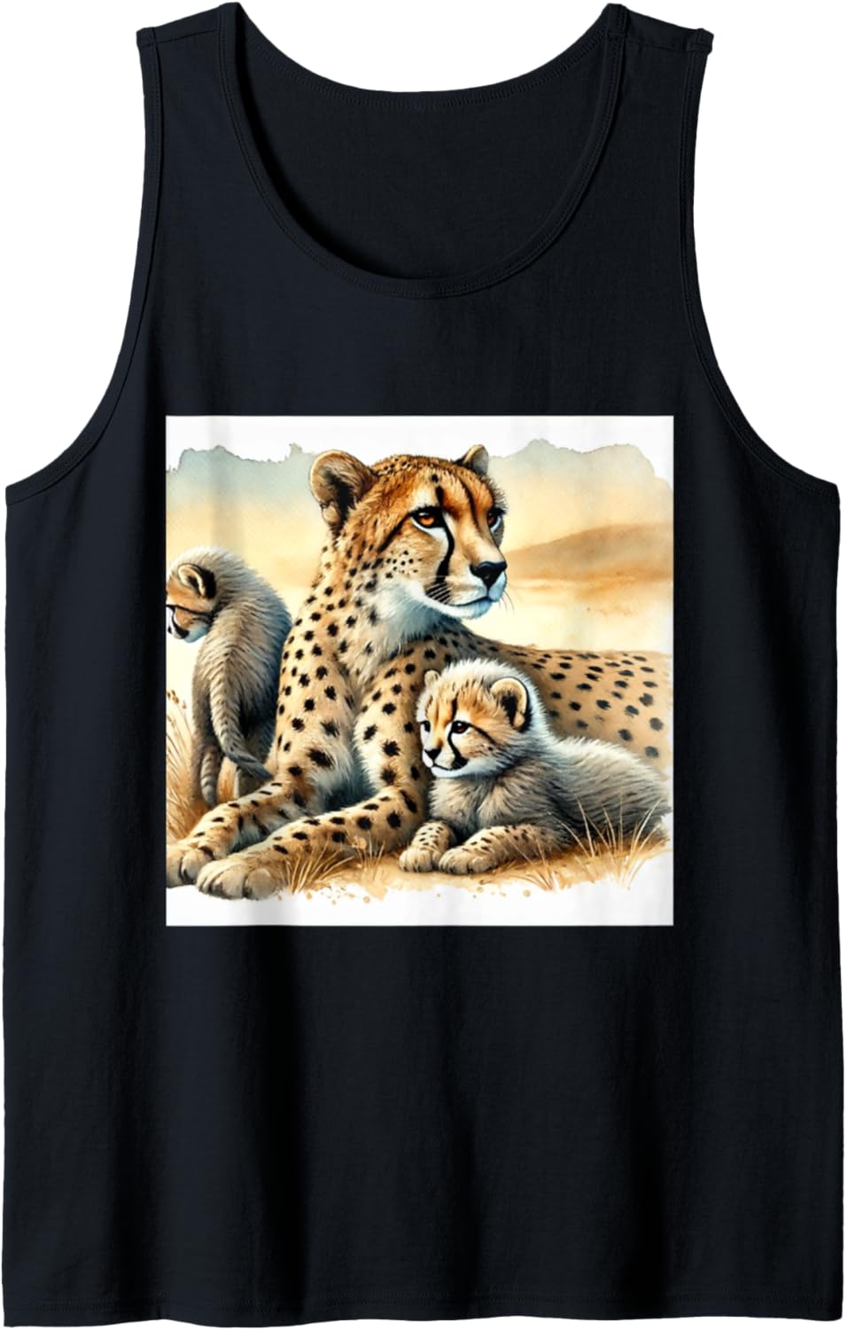 Cheetah Mother with cubs youthful Tank Top Tank Top Streetwear Style Fan Favorite