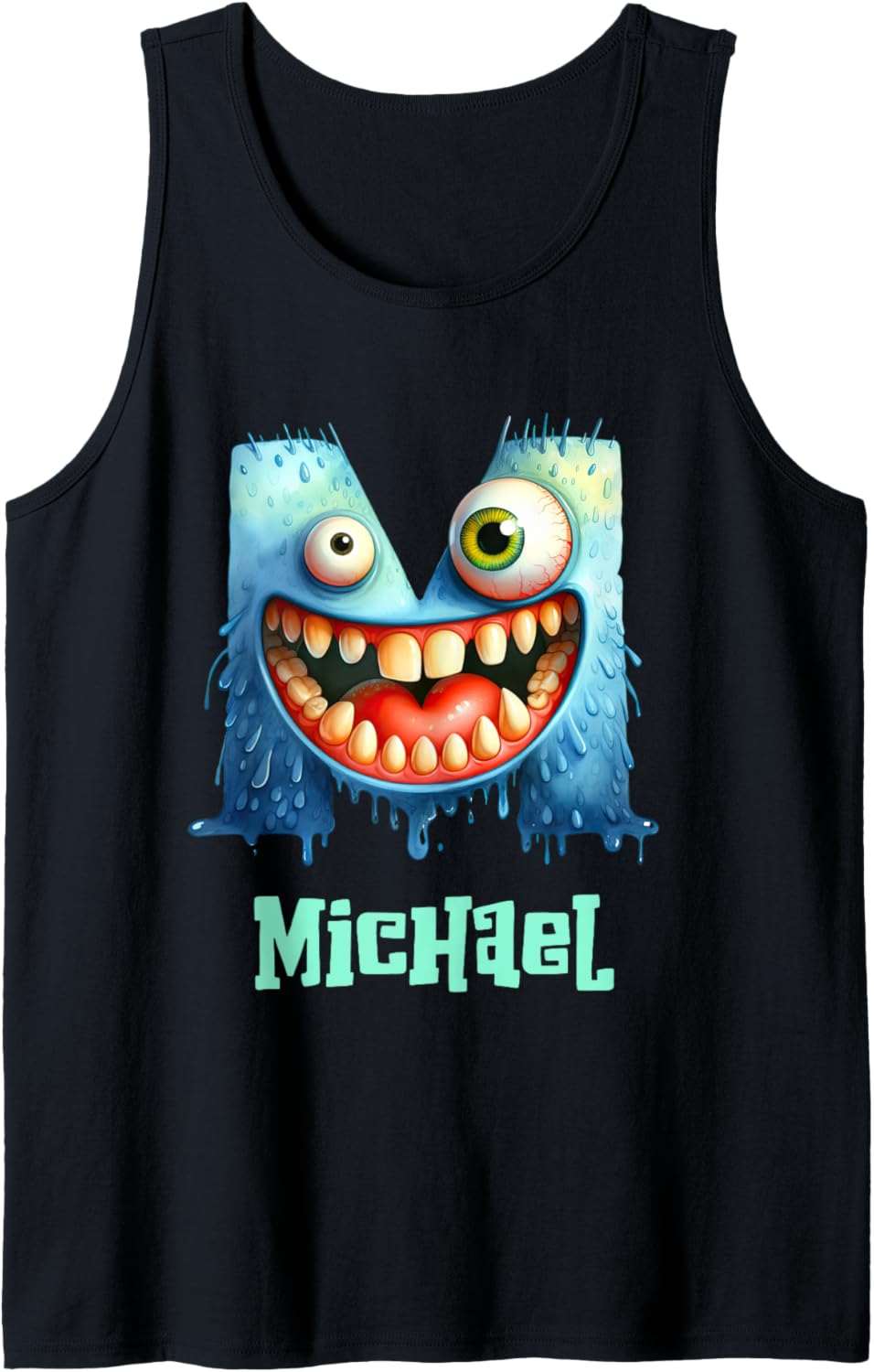 Rainbow Monster Michael Halloween Letter Boys Name Tank Top Tank Top | Premium Quality