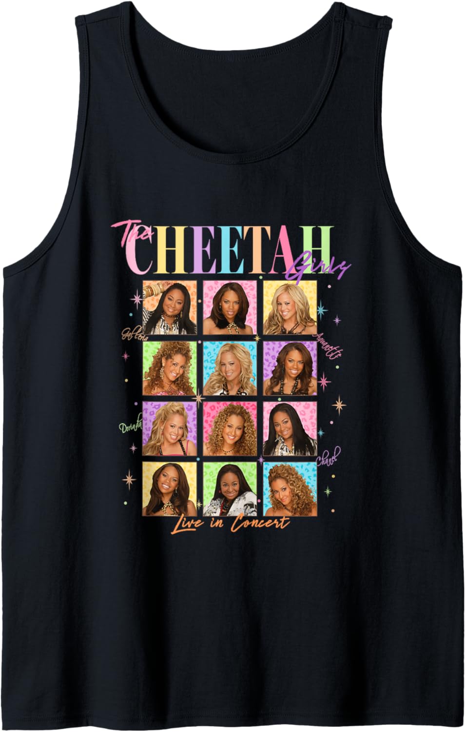 Disney The Cheetah Girls Colorful Box Ups Retro Collage Tank Top Tank Top High Search Demand Fan Favorite