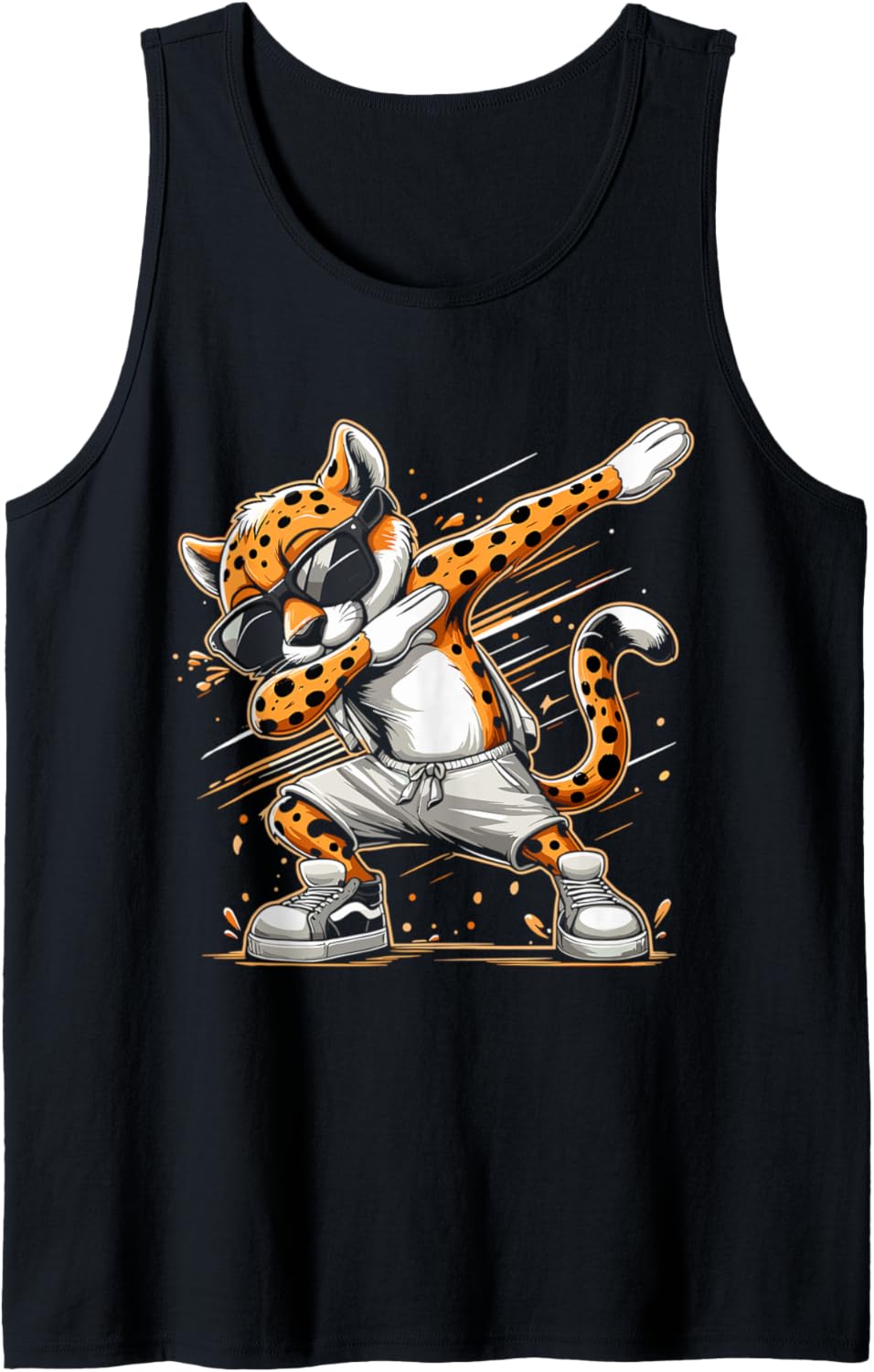 Dabbing Cheetah Sunglasses Cheetah Animal Tank Top Tank Top Comfort Fit Fan Favorite