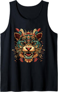 Mayan Mexican Mythology Cheetah Native Mexican Pride Aztec Tank Top Tank Top Streetwear Style US Top Pick