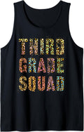 THIRD GRADE SQUAD Leopard Print Teacher Hello 3rd Gr Rocks Tank Top Tank Top Trending US Best Seller Look