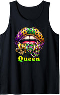Mardi Gras Queen Lips Outfit Women Cheetah Leopard Print Tank Top Tank Top Premium Print Gift Ready
