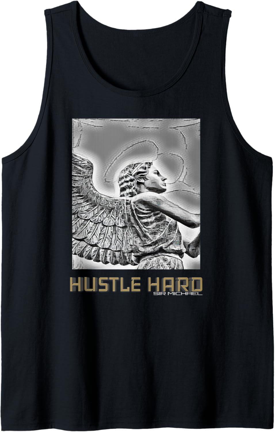 Hustle hard angel Tank -top sir Michael designer edition Tank Top Tank Top | Viral Streetwear Style