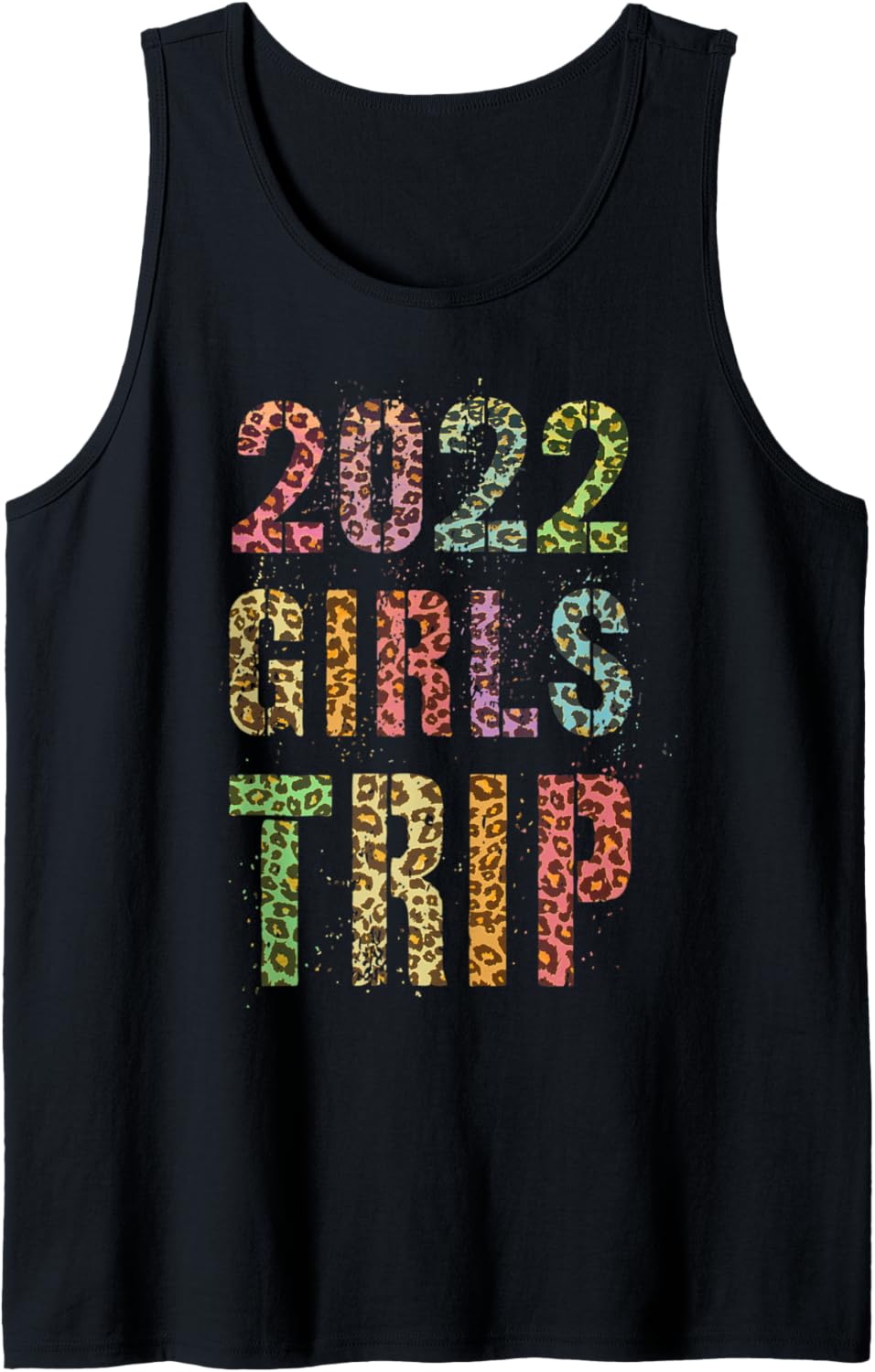 Vintage 2022 GIRLS TRIP Leopard Print Summer Trip Tank Top Tank Top Streetwear Style Fan Favorite