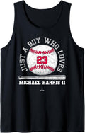 Just A Boy Who Loves Michael Harris II Atlanta Baseball Tank Top Tank Top | Premium Quality