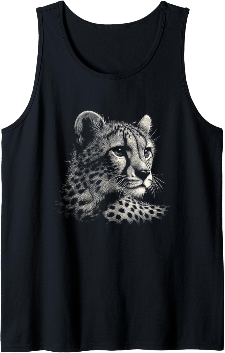 Leopard Cheetah Face Graphic Art Design Tank Top Tank Top Premium Print Fan Favorite