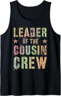 LEADER OF THE COUSIN CREW Leopard Print Funny Grandma Tank Top Tank Top Comfort Fit Fan Favorite