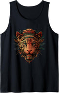 Aztec Cheetah Native Mexican Pride Mayan Mexican Mythology Tank Top Tank Top Premium Print Fan Favorite