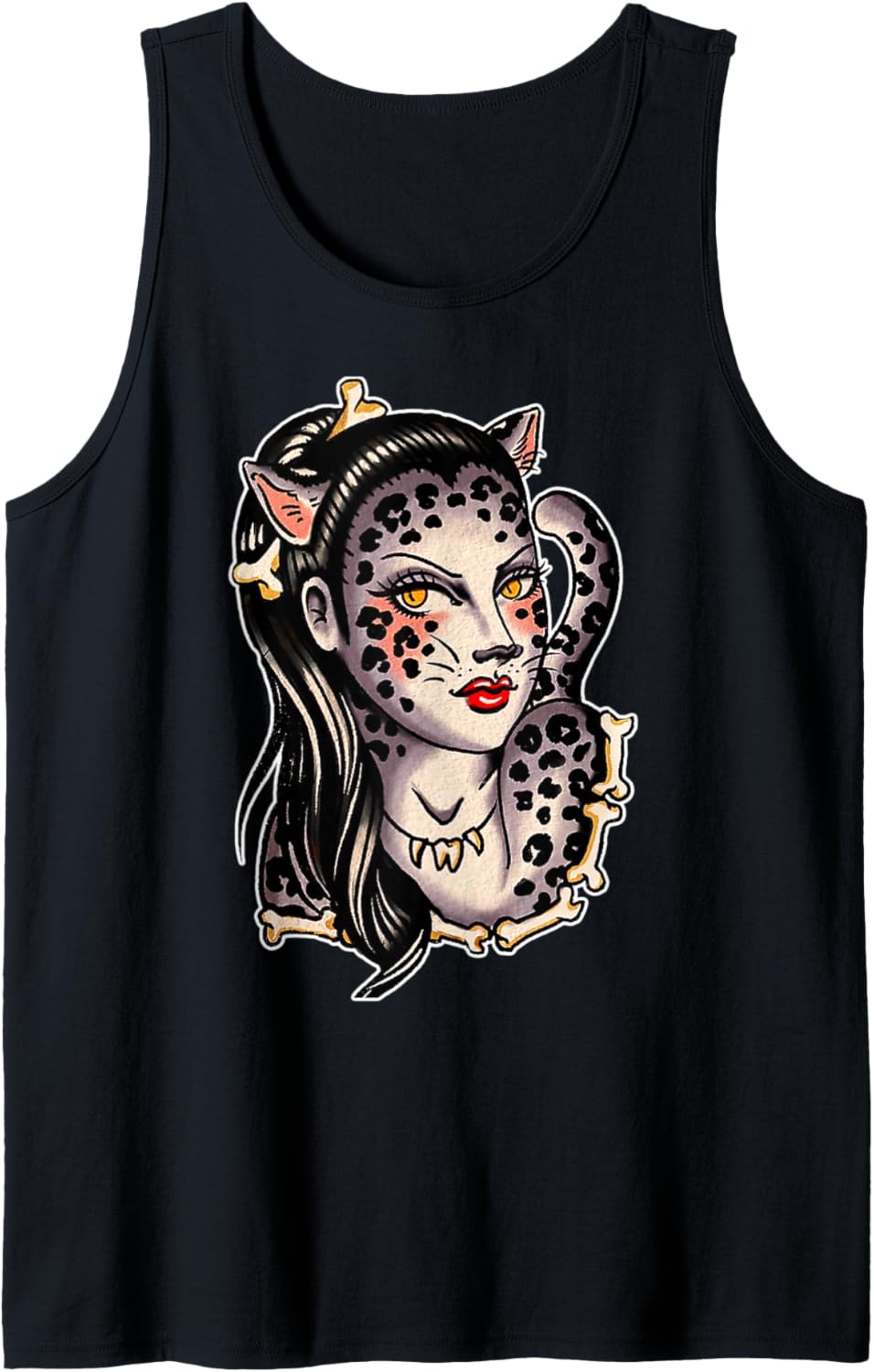 Cheetah Girl x Bones Tank Top Tank Top Viral TikTok Find Gift Ready
