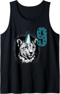 Happy 9th Birthday Wayward Cheetah wearing a party hat Tank Top Tank Top Trending US Hot Right Now