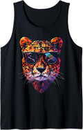 Cheetah Dad Mom Cool Sunglasses Cheetah Tank Top Tank Top Trending US Everyday Wear
