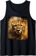 Cheetah Portrait Wild Animal Head Tank Top Tank Top Streetwear Style Gift Ready