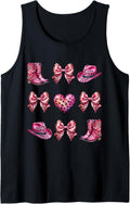 Coquette Bow Western Boots Cheetah Pink Print Cowgirl Gift Tank Top Tank Top Viral TikTok Find Gift Ready