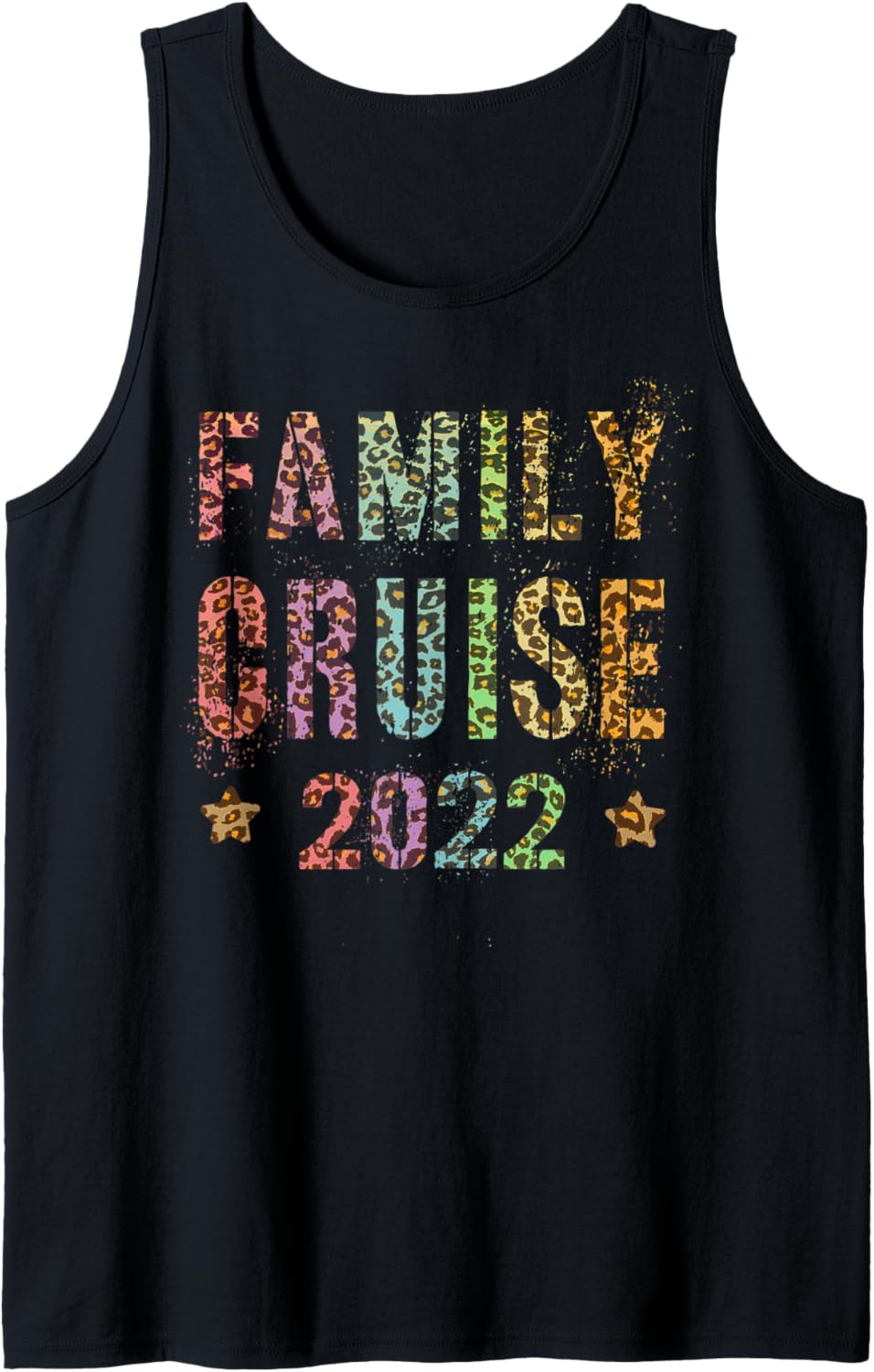 Vintage FAMILY CRUISE 2022 Leopard Print Summer Trip Tank Top Tank Top Premium Print US Top Pick