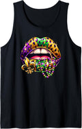 Lips Mardi Gras Outfit Women Leopard Queen Cheetah Print Tank Top Tank Top Comfort Fit Everyday Wear