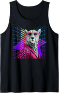 Pink Cheetahs Preppy Art Cheetahs Aesthetic AI Art Tank Top Tank Top Viral TikTok Find Hot Right Now